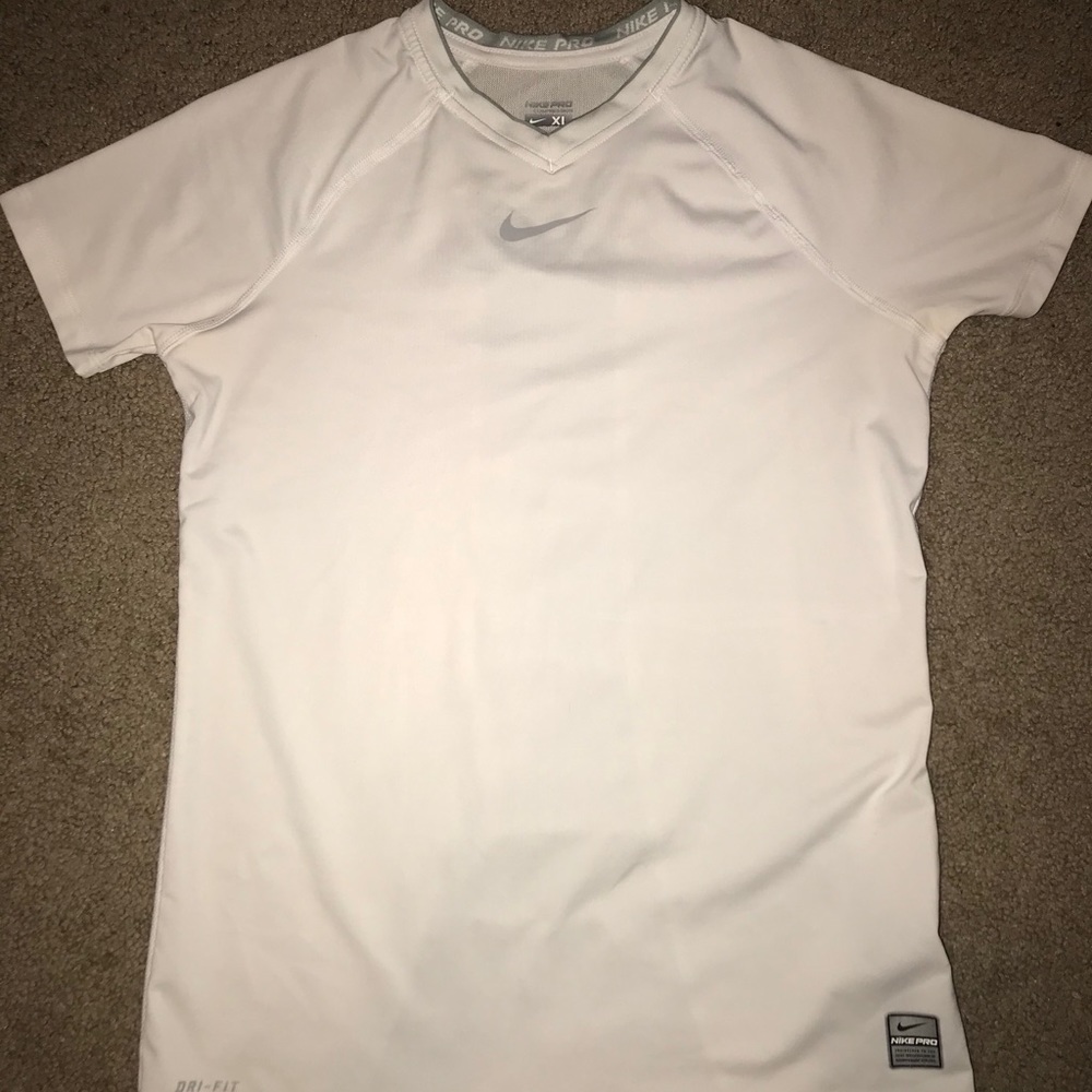 Kids Nike white tight fit shirt